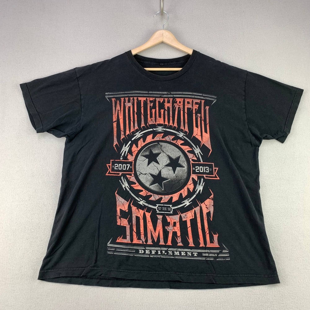 Whitechapel The Somatic Defilement Band Tee Mens 2XL Faded Deathcore Metal Y2K